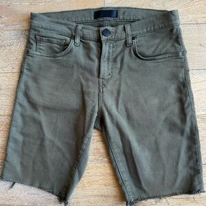 J Brand Olive Jean Shorts Distressed Denim | Tyler Cut Off Shorts